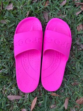 CROCS Hot Pink Slide Sandals